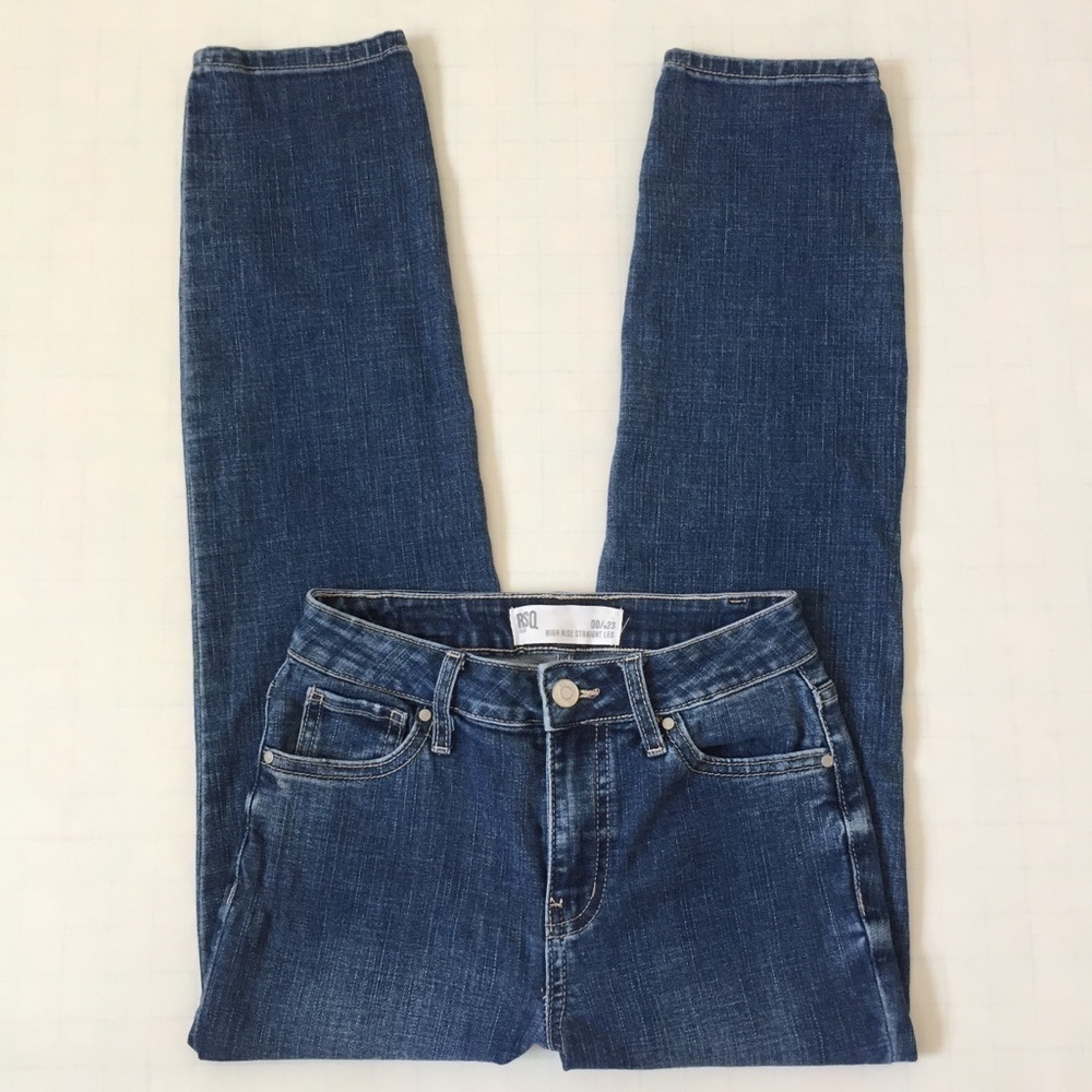 RSQ High Rise Straight Leg Loose Fit Denim Jeans - Picture 12 of 15